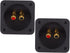Gatuida Screw Type Binding Post 2PCS 3.1 Inch Square 2-Way Speaker Box, Subwoofer Box Speaker Terminal Plates with