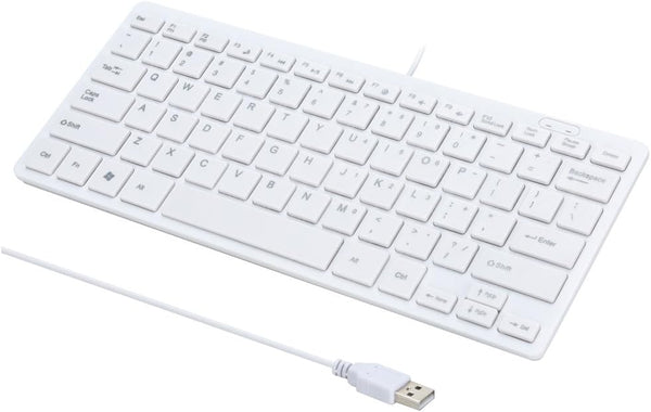 I Focus MCSaite Mini 78 Keys Wired Keyboard with Cover for Laptop MAC Windows 10/8/7/Vista/XP (White)