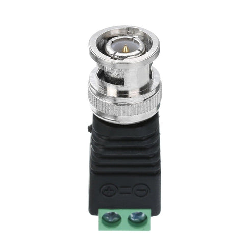 BNC Male Balun Connector, 28 Pcs Coaxial Cat5 to BNC Male Connector and BNC to 2 Screw Camera Terminal Adapter