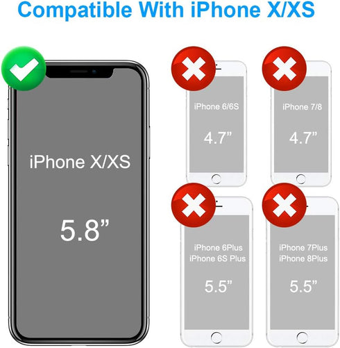 Mitywah Waterproof Case Compatible with iPhone X/XS, Full Body Protective Cover with Shockproof Military Grade Defender