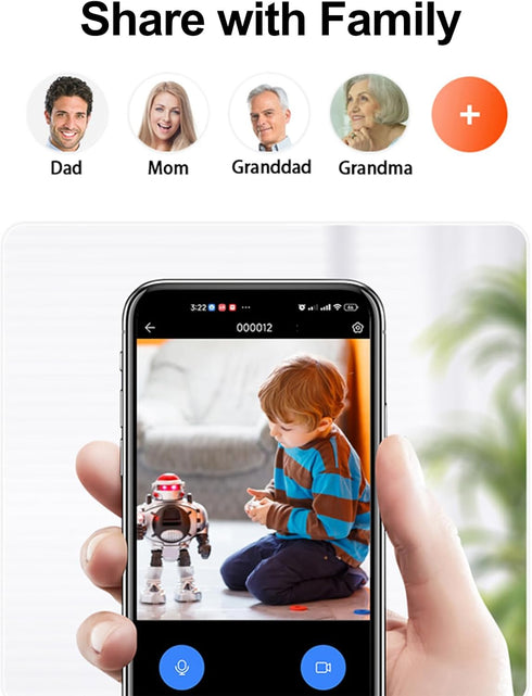 Two-Way Video Calling Camera, 2.8 inch HD Screen, 1080P Indoor Home Security Camera, Pet Camera