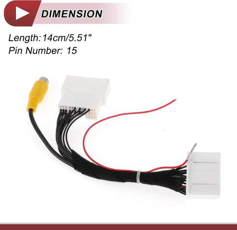 1 RAV4 2024 Pcs Reverse Camera Rear View Camera Adapter Wire Harness Cable for Toyota Front Reverse Backup Camera
