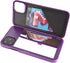 Wallet Case for iPhone 11 with Kickstand and Built-in Mirror, Shockproof Card Holder, Purple