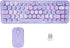 Sanpyl 2.4GHz Keyboard Mouse Combo, Cute Retro 68 Round Keycaps Keyboard, 3 DPI Mouse, USB Receiver Compatible