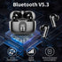 Wireless Earbuds, Bluetooth 5.3 Headphones with Noise Cancelling Mic, IP7 Waterproof, 36H Playtime for Sports, Black
