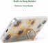 Glitter Case with Ring Holder for iPhone 15, Clear Kickstand Soft TPU Bling Girly Liquid Holiday