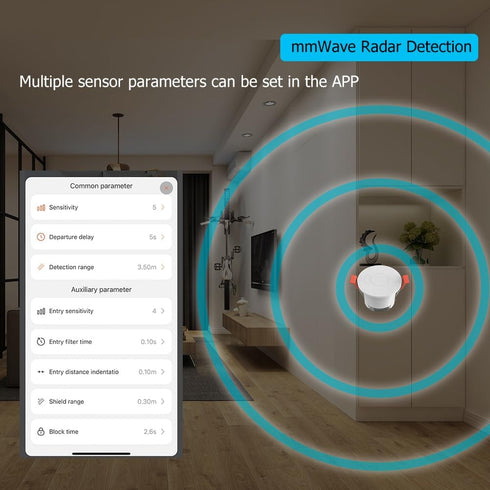 WenzhiIoT 24 MmWave 110/220V Presence Sensor, Smart Motion Sensor WiFi GHz Radar Presence Sensor Movement Body Motion