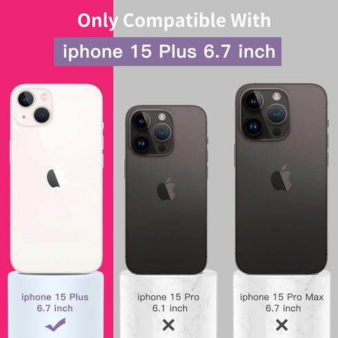 Shop DEENAKIN Hot Pink Silicone iPhone 15 Plus Case with Screen Protector - Slim Fit, Enhanced Camera Protection, 6.7"