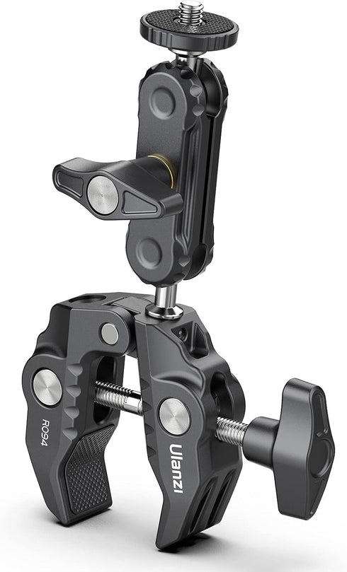 R094 Super Clamp Multi-Functional Camera C Clamp Mount, 1/4" Ball Head Monitor Mount for Video Shooting