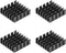 uxcell 6x20x20mm Black Aluminum Heatsink, Thermal Adhesive Pad Cooler for 3D Printers, 4Pcs