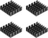 uxcell 6x20x20mm Black Aluminum Heatsink, Thermal Adhesive Pad Cooler for 3D Printers, 4Pcs