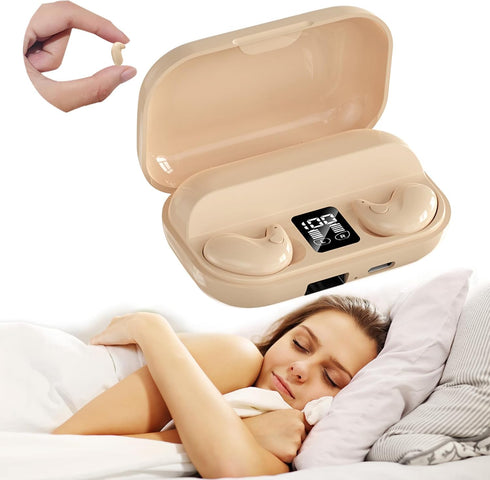 Nude Sleep Hidden Headphones, Wireless Invisible Earbuds for Sleeping, Tiny Earbuds for Side Sleepers, Smallest