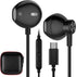 ACAGET USB C Headphones - Wired Earbuds for Samsung Galaxy S25 Ultra S24 FE S23 S22 Plus S21, HiFi Stereo for iPhone
