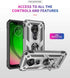 Military Grade Drop Impact Case for Motorola Moto G7 Play, 360 Metal Rotating Ring Kickstand Holder