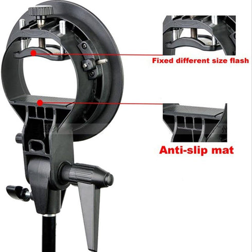 Godox S Type Bracket Bowens Mount Holder for Speedlite Flash Snoot Softbox Beauty Dish Reflector