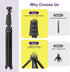 UBeesize 62" Phone Tripod & Selfie Stick, Camera Tripod Stand with Wireless Remote, Compatible with iPhone