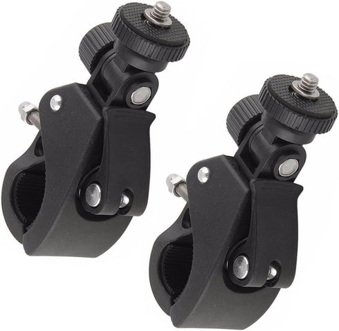 ThtRht 2 Pack Sports Camera Bike Mount Handlebar Clamp Clip Stand Base with