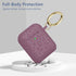 Leopard Engraved Skin Cover for AirPods Case & 2nd Generation, Soft Silicone Full Protection, Smoke Violet