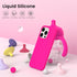ORNARTO iPhone 15 Pro Max Case 6.7" - Slim Shockproof Soft Gel Rubber with Anti-Scratch Lining - Hot Pink