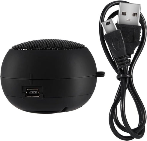 Portable Mini Speaker with 3.5mm Aux Jack, Loud Bass Speaker for Smartphone, Retractable Mobile Line-in Speaker for