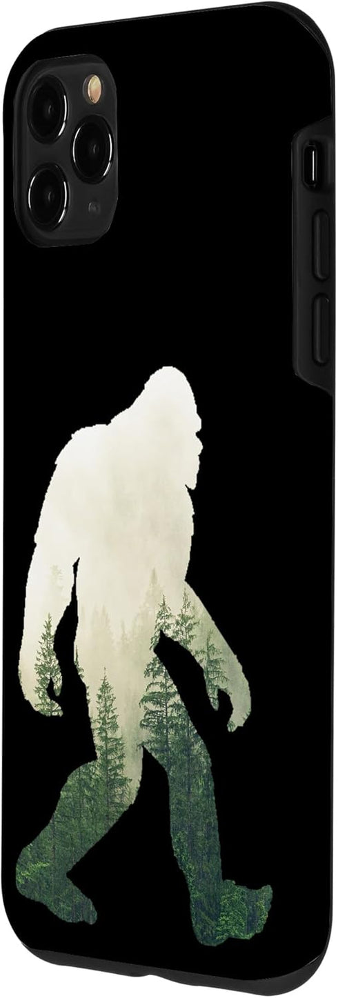 iPhone 11 Pro Max Bigfoot Figure Sasquatch Yeti Nature Double Exposure Case