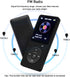 MP3 Player 32GB with Speaker, Portable HiFi Lossless Sound Mini Music Player, Voice Recorder, E-Book, HD Screen - Black