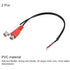 MECCANIXITY RCA Female Plug Jack Connector Adapter to Bare Wire Open End Audio Video RCA Cable, Pack of 2