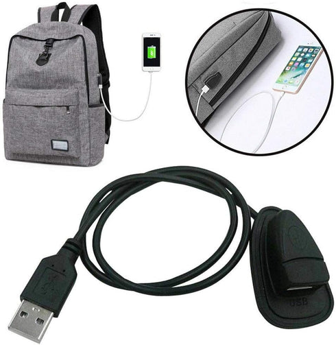 External USB2.0 Charging Interface Adapter Charging Cable Part for Backpack, Backpack Crossbody Travel Chest Bag Charger Cable