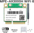 MPE-AX3000H WiFi 6 Wireless Card Dual Band 802.11ax Half Mini PCI-E WiFi Card PCI Express Network Adapter BT5.2 for