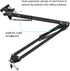 Cabilock 1/4 Inch Metal Webcam Clamp Stand with Adjustable Scissor Arm, Desktop Camera Holder with Screw, Black