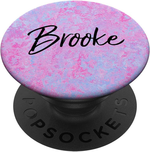 Brooke Name Personalized Custom PopSockets Swappable PopGrip - Black Cute
