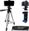 Acuvar 50" Smartphone, Camera & Camcorder Tripod with Phone Mount for All Phones, iPhone & All Samsung Galaxy Cameras