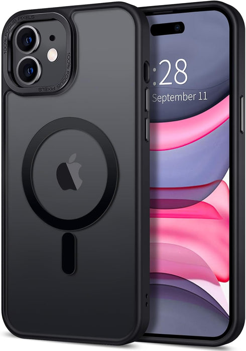 Hython Magnetic Translucent Matte Phone Case for iPhone 11, Slim Fit Shockproof Bumper, Compatible with MagSafe for