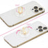 4 Pcs Diamond Cell Phone Ring Holder Stand, Transparent Finger Grip Clear Phone Ring Grip for Back of Phone Compatible