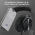 DOQAUS Bluetooth Headphones Over Ear, 90 Hours Playtime Wireless Headphones with Noise Isolating HiFi Stereo, Black