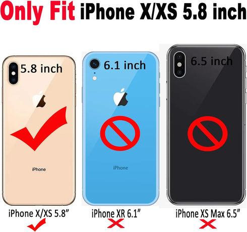 Qokey Compatible iPhone X/iPhone Xs Case 5.8 inch, Marble Cute Fashion with 360 Degree Rotating Ring Kickstand, Bling