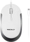 Macally Wired USB C Mouse for Mac & Windows - 3 Button & Scroll Wheel USB Type C Mouse, Comfortable Ambidextrous