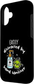 Clean Hands Funny Germaphobe Gift Idea 16 Easily Distracted By Hand Sanitizer Anti-Germ Humor Case for iPhone
