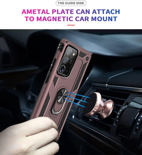 ADDIT for Note 20 Ultra Case - Military-Grade with Stand & Car Mount for Samsung Galaxy Note 20 Ultra 5G, Rose Gold
