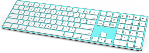 JOYACCESS Bluetooth Multi-Device Wireless Slim Quiet QWERTY Keyboard with Numeric Keypad for Laptop and Computer