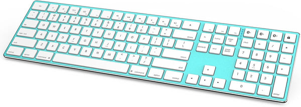JOYACCESS Bluetooth Multi-Device Wireless Slim Quiet QWERTY Keyboard with Numeric Keypad for Laptop and Computer
