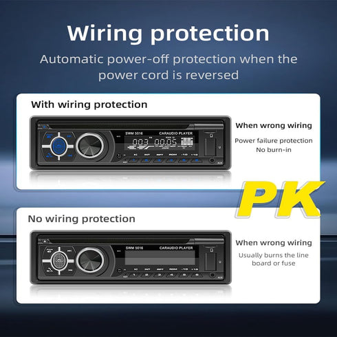 WEPARTICULAR Player,MP3 Single Din Car Stereo CD DVD USB Music Unit Car Radio,Support Bluetooth FM/RDS/USB/AM
