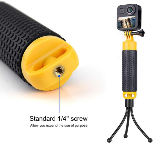 Floating Hand Grip Mini Tripod Stand Waterproof Monopod for GoPro Hero 13 12 11 10 9 8 7 6 5 4 3 2 Session, Fusion, Max