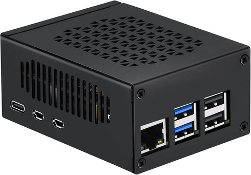 iUniker Metal Case for Raspberry Pi 5, Support Pi 5 Active Cooler, Support