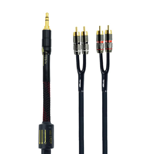 Arklove 7ft Shielded 1/8" aux Input 3.5mm RCA Output Splitter Stereo Audio