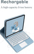 iPad 6th 5th Generation Air 2 Pro 9.7 inch Keyboard Case with Touchpad, Cute Round Key Color Keyboard, Detachable