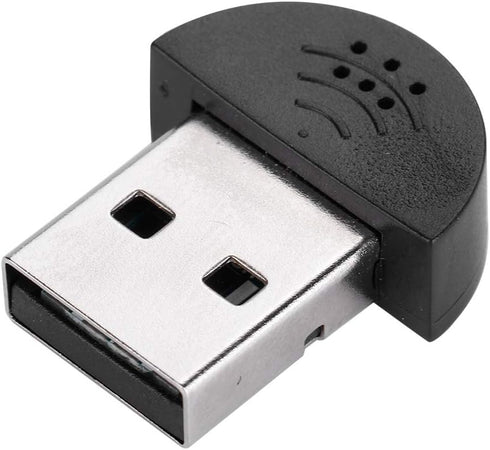 Mini Portable Microphone, USB Studio Speech 360° Omnidirectional Noise Cancellation for Computer PC (Black)