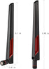Superbat 2.4GHz 5GHz 5.8GHz 4pcs WiFi Antenna with RP-SMA Male Connector, Dual Band Antenna for PCI-E WiFi Network Card