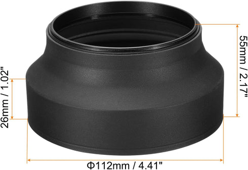 82mm PATIKIL Camera Lens Hood, Rubber Collapsible Lens Protector Anti-Reflection Blocks Excess Sunlight Enhance Camera