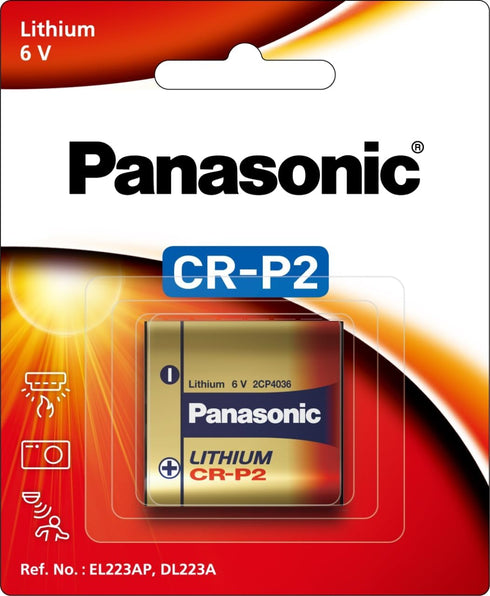 6V CR-P2 CRP2 Panasonic Lithium Photo Power Battery